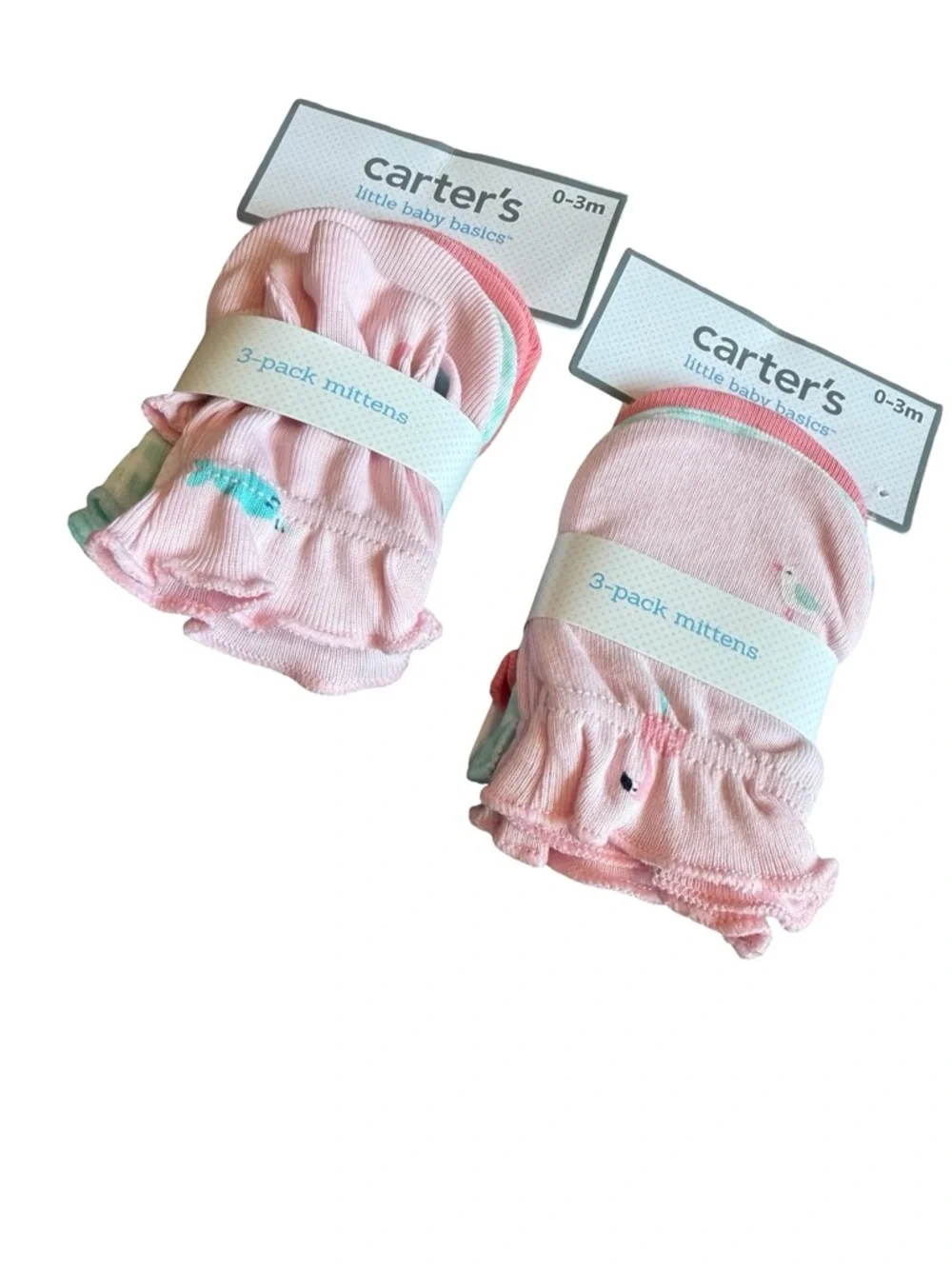 24 Pairs of Baby Girl Socks + Six Pairs of Baby Mittens Carter's Okie New NWT